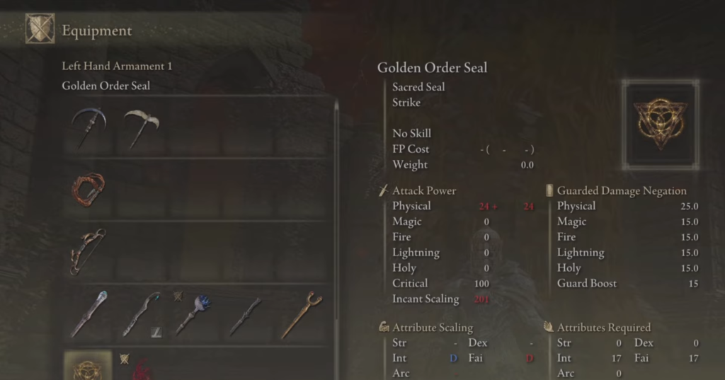 What is the Golden Order Seal used for in Elden Ring