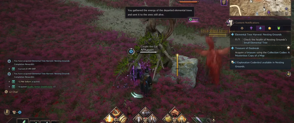 Elemental Tree Harvest Nesting Ground Quest