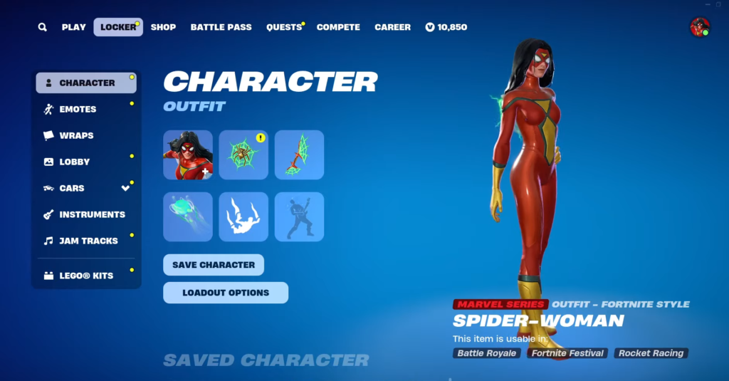 Spider Woman Skin in Fortnite