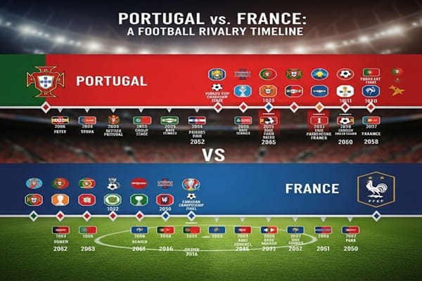 Portugal National Football Team vs France National Football Team Timeline