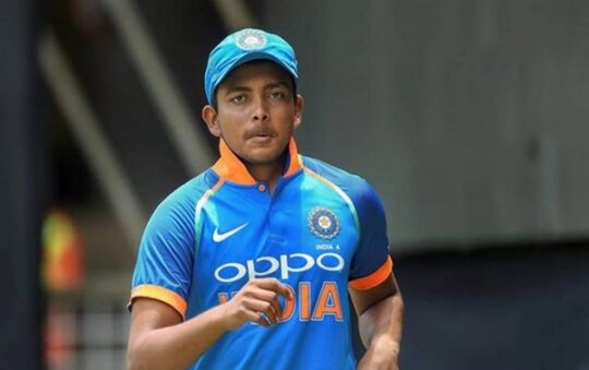 Prithvi Shaw Profile – Age, Career Info & Stats