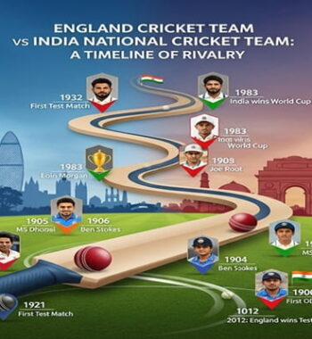 England vs India National Cricket Team Timeline