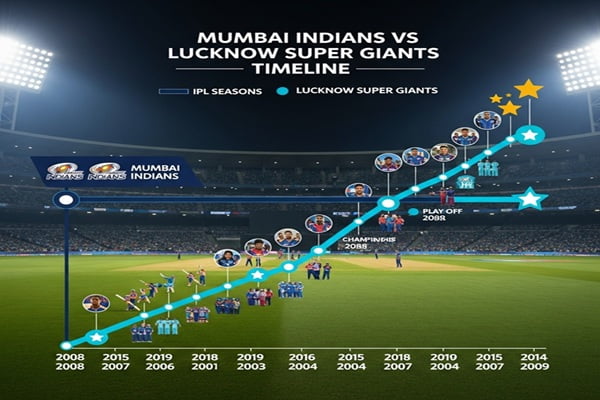 Mumbai Indians Vs Lucknow Super Giants Timeline